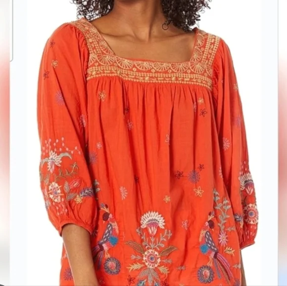 Johnny Was Lucy Artisan Embroidered Blouse Size XXL - Picture 1 of 5